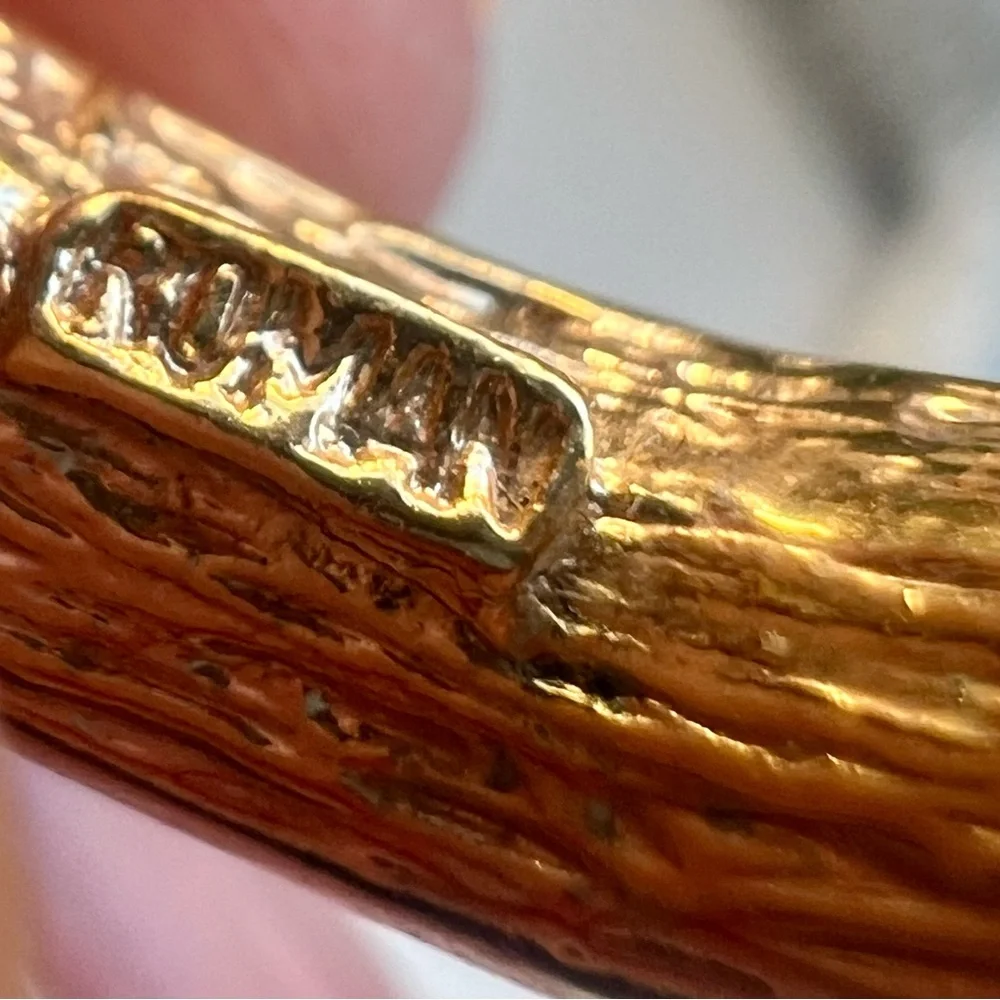 Vintage Roman Rainbow Crystal Half Hoop Earrings Gold Tone - Picture 4 of 5